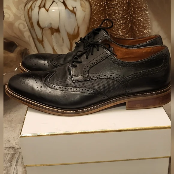 Alfani Black Perforated Oxfords Alfani Mens Monroe Cap Toe Oxfords Black 8 | Affordable  main image 3